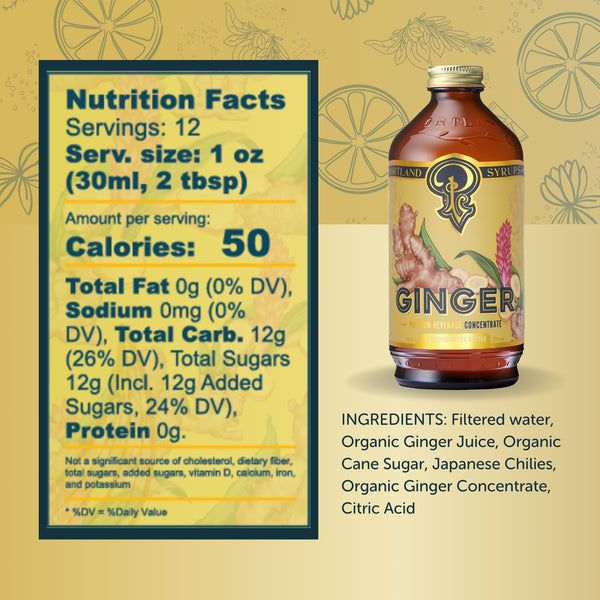 Portland Syrups - Ginger Syrup (12 oz)