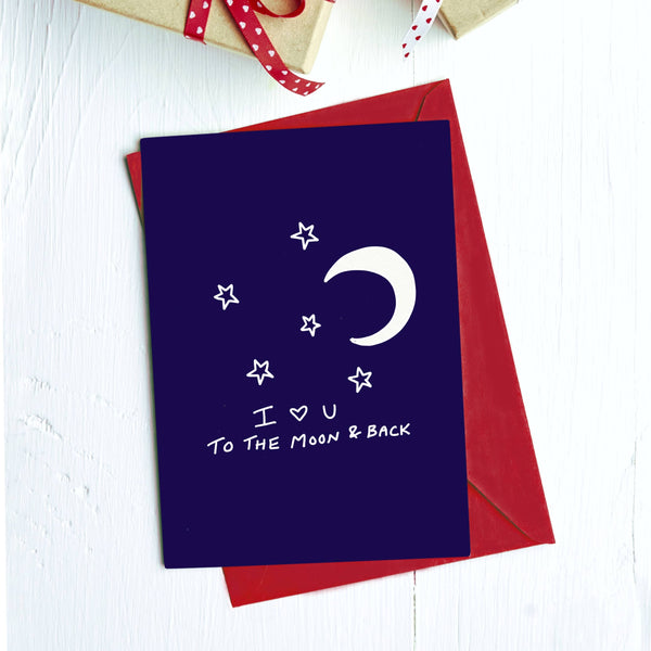 Big Moods - I Love U To The Moon and Back Card