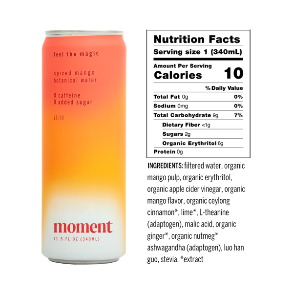 Moment Spiced Mango Botanical Water (11.5 fl oz)