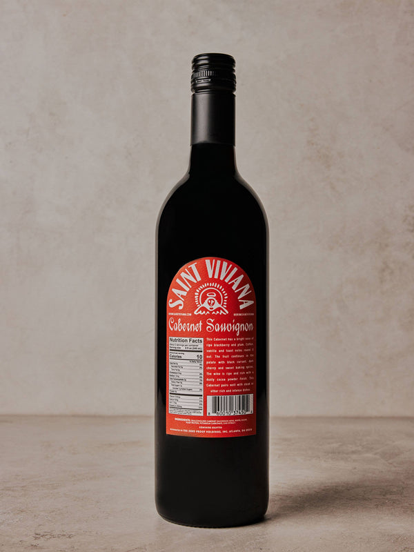 Saint Viviana Cabernet Sauvignon - Premium Non-Alcoholic Wine from California (750 ml)