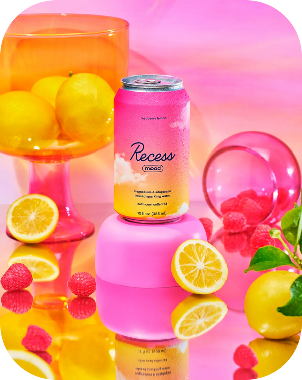 Recess Mood Sparkling Water - Raspberry Lemon