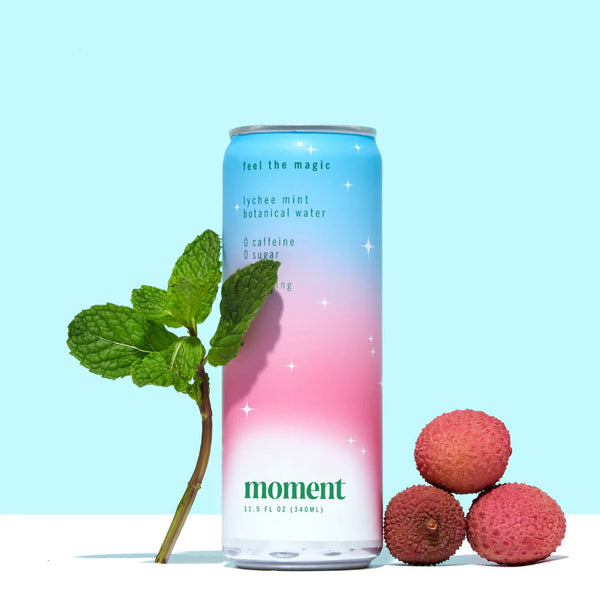 Moment - Sparkling Lychee Mint Botanical Water (11.5 fl oz)