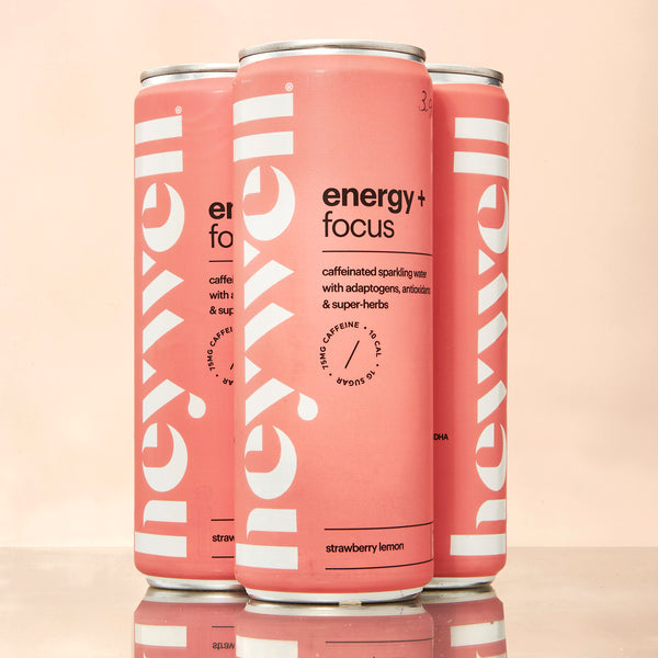 Heywell Energy + Focus Sparkling Strawberry Lemon: A Refreshing Boost (12 oz)