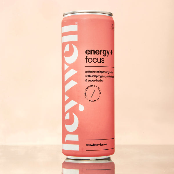 Heywell Energy + Focus Sparkling Strawberry Lemon: A Refreshing Boost (12 oz)