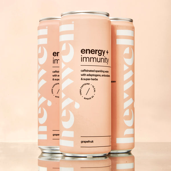 heywell Energy + Immunity Sparkling Grapefruit: A Refreshing Wellness Boost (12 oz)