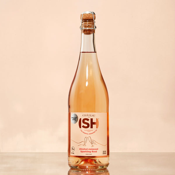 Ish Château del Sparkling Rosé - Top-Rated Non-Alcoholic Wine (750 ml)