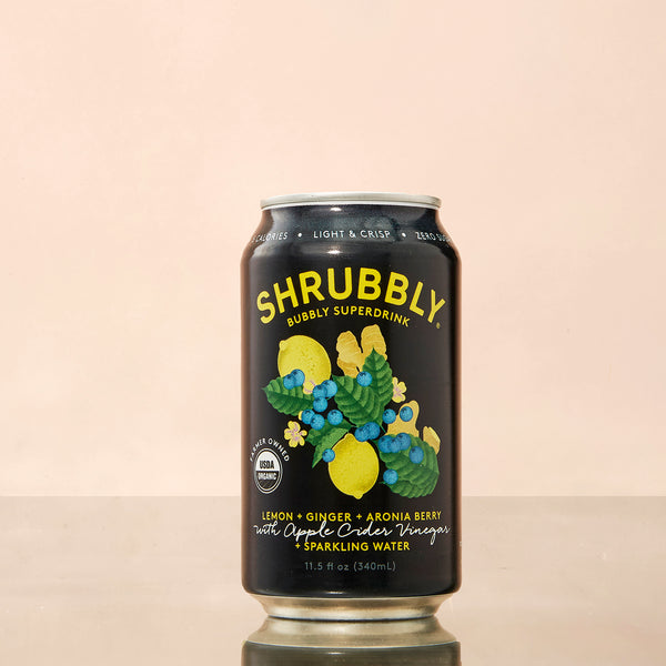 Shrubbly's Sparkling Shrubs: Lemon Ginger + Aronia Berry (11.5 fl oz)