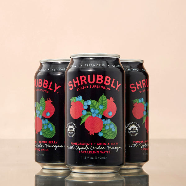 Shrubbly's Sparkling Shrubs: Pomegranate + Aronia Berry (11.5 fl oz)