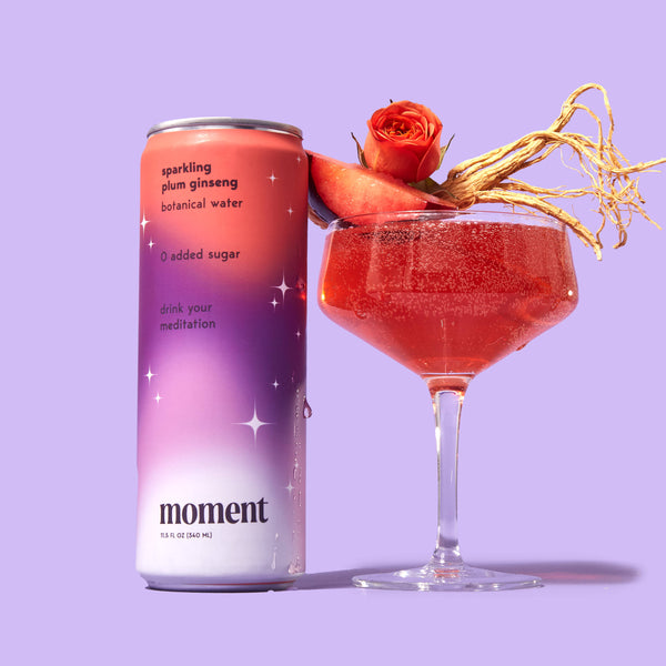 Moment Plum Ginseng Botanical Water: A Refreshing Fusion of Flavors (11.5 fl oz)