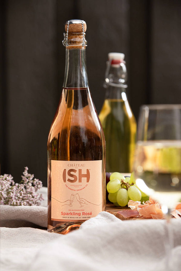 Ish Château del Sparkling Rosé - Top-Rated Non-Alcoholic Wine (750 ml)