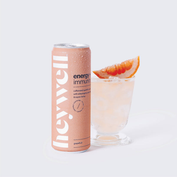 heywell Energy + Immunity Sparkling Grapefruit: A Refreshing Wellness Boost (12 oz)